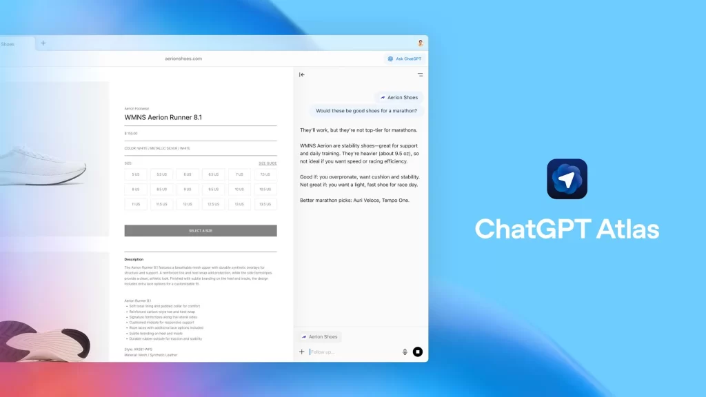 OpenAI تطلق متصفحها المدعوم بالذكاء الاصطناعي ChatGPT Atlas 11 OpenAI تطلق متصفحها المدعوم بالذكاء الاصطناعي ChatGPT Atlas