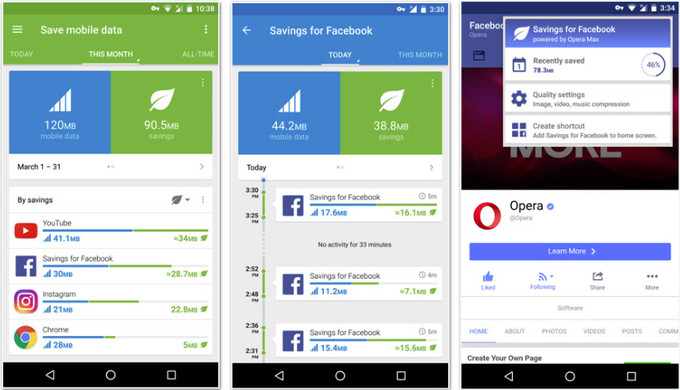 متصفح Opera Max للاندرويد يحصل على تحديث رئيسي ويضغط بيانات الفيس بوك بنسبة 50% 2