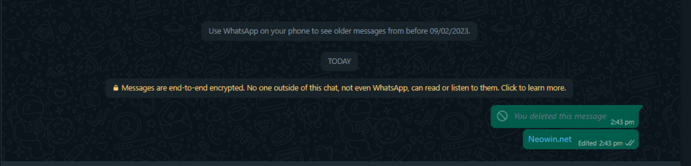 WhatsApp Web تتيح الان تعديل الرسائل 2