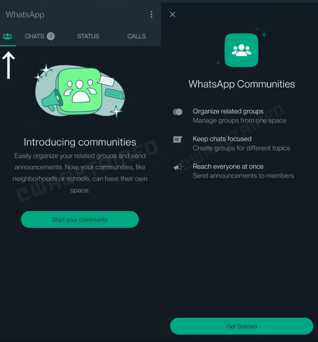 مجتمعات WhatsApp تبدأ في الظهور للإصدار التجريبي 16 مجتمعات WhatsApp تبدأ في الظهور للإصدار التجريبي 3