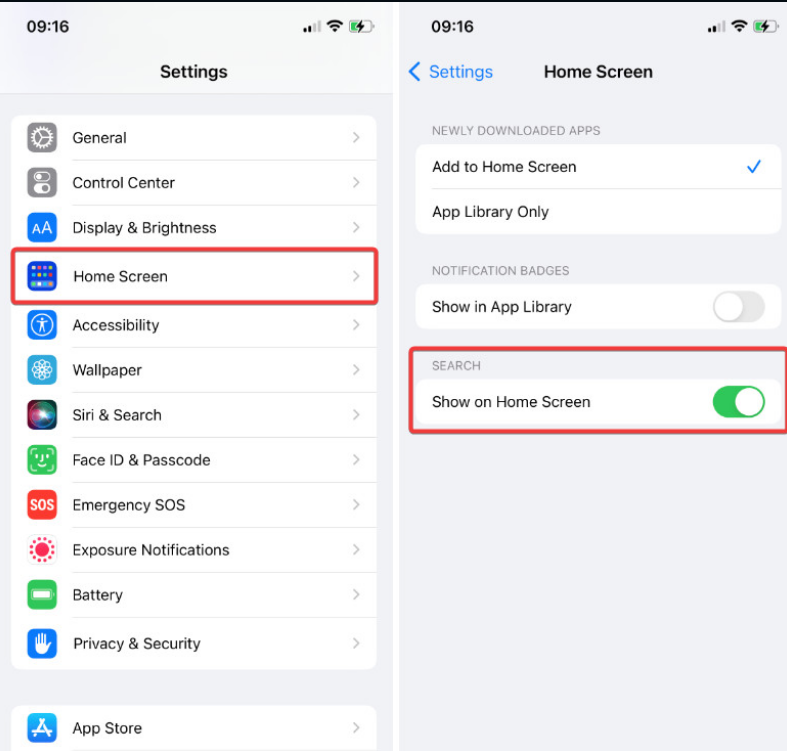 iOS 16 - كيف تخفي أيقونة البحث على الشاشة الرئيسية 16 iOS 16 - كيف تخفي أيقونة البحث على الشاشة الرئيسية 3