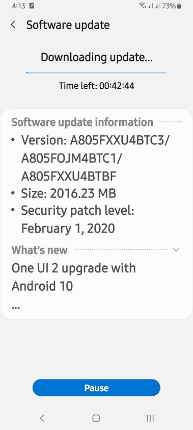 Android 10 يصل الى هاتف سامسونج جالاكسي A80 3