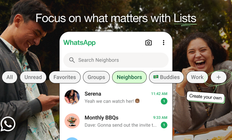 WhatsApp يطرح ميزة قوائم الدردشة المخصصة