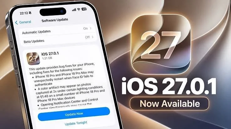 iOS 27.0.1 يصل بإصلاح Face ID ومشكلة الكاميرا