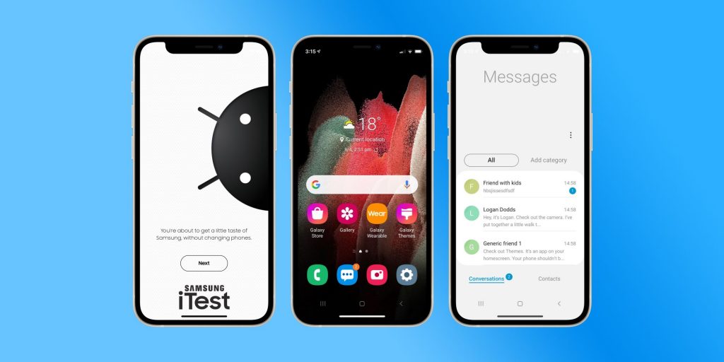 iTest - سامسونج تدعو مستخدم الايفون لتجربة سامسونج والاندرويد