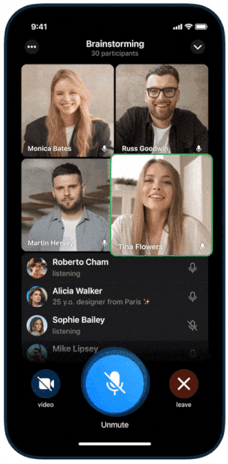 Telegram يضيف أخيرا ميزة مكالمات فيديو المجموعات 1