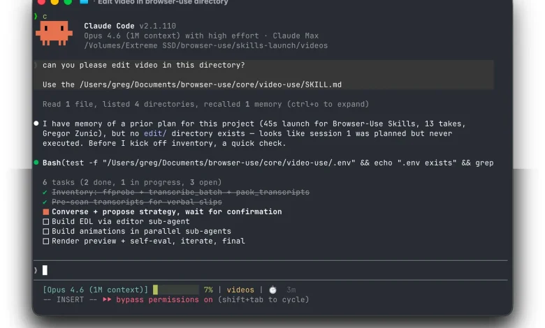 video-use: مونتاج الفيديو بالذكاء الاصطناعي من GitHub