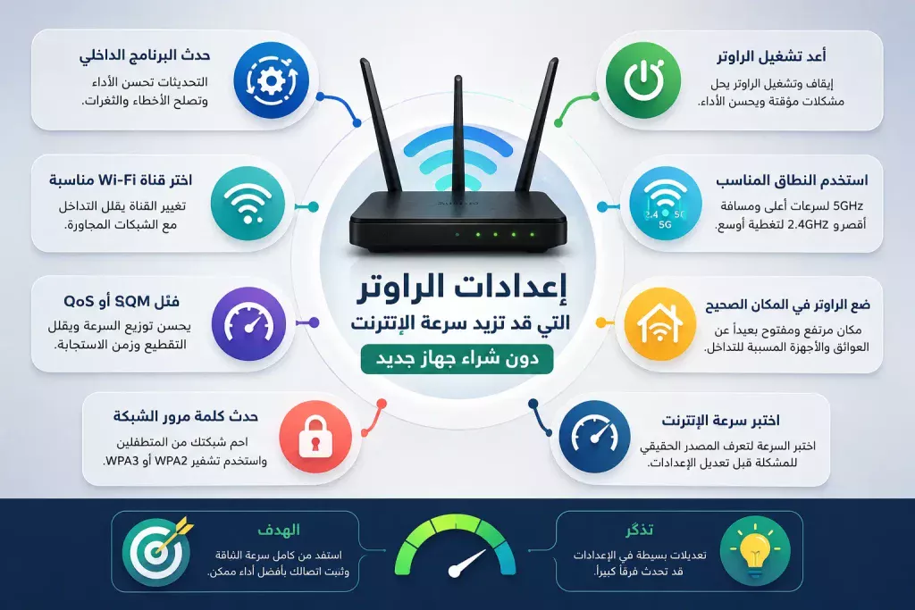 إعدادات الراوتر التي قد تزيد سرعة الإنترنت دون شراء جهاز جديد 2 إعدادات الراوتر التي قد تزيد سرعة الإنترنت دون شراء جهاز جديد 1