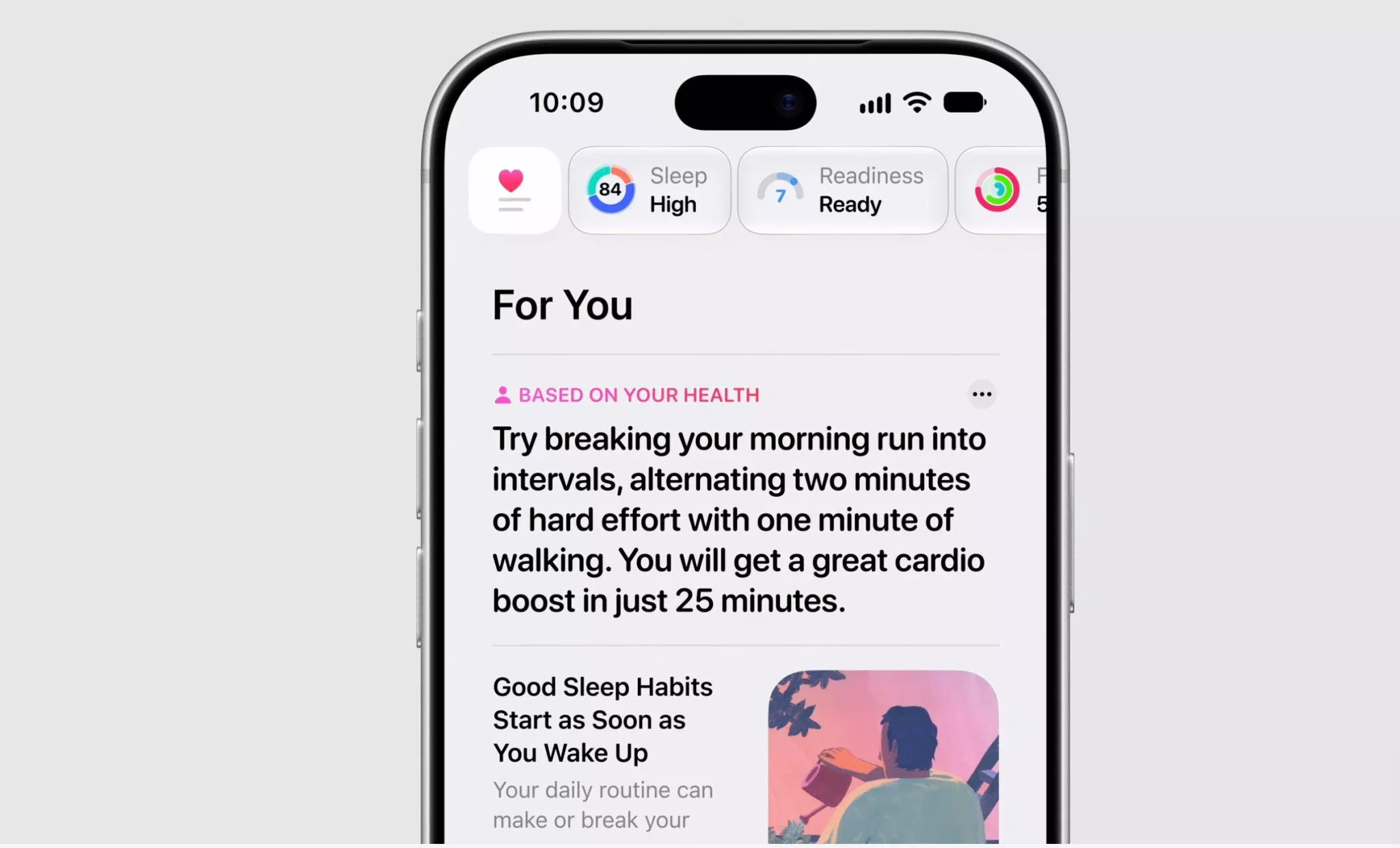 تطبيق Apple Health يحسب عمرك الصحي ويمنحك درجة استعداد يومية 1 تطبيق Apple Health يحسب عمرك الصحي ويمنحك درجة استعداد يومية