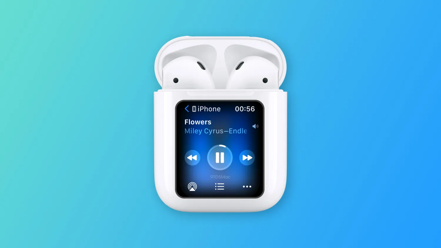 آبل تحصل على براءة اختراع لعلبة AirPods الجديدة المزودة بشاشة تفاعلية