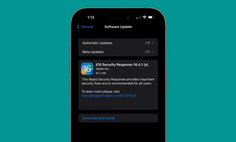 آبل تطلق iOS 16.4.1 أول تحديث (استجابة أمنية سريعة)