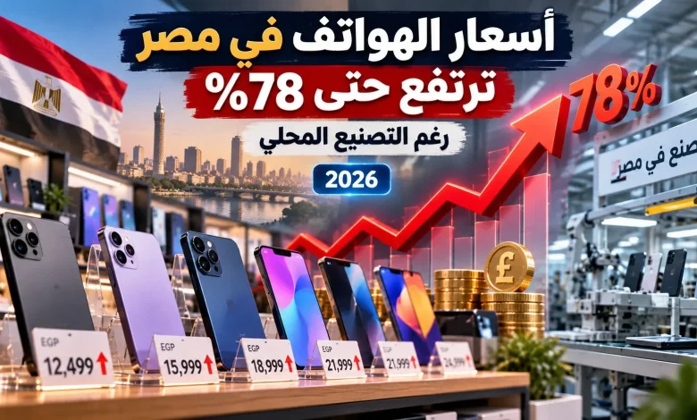 أسعار الهواتف في مصر ترتفع حتى 78% رغم التصنيع المحلي