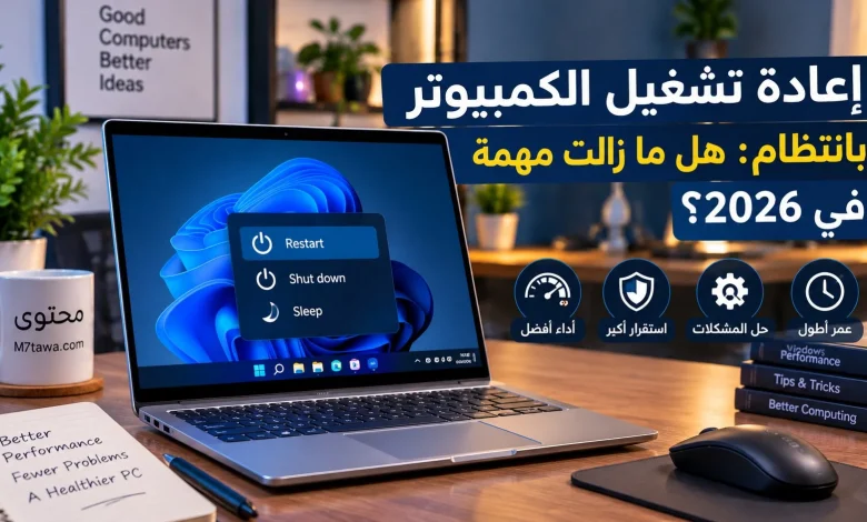 إعادة تشغيل الكمبيوتر بانتظام: هل ما زالت مهمة في 2026؟