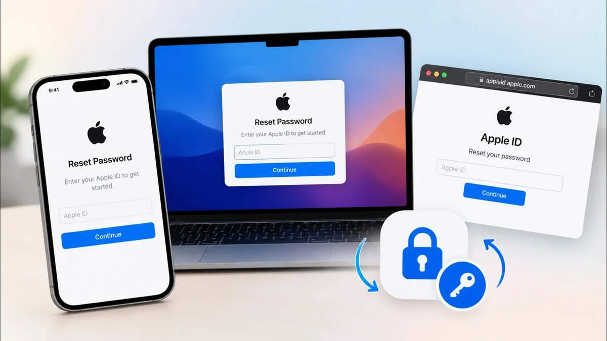 إعادة تعيين كلمة سر حساب Apple على آيفون وماك والويب: دليل 2026