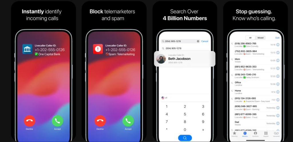 تطبيق LiveCaller بديل ترو كولر للآيفون 1