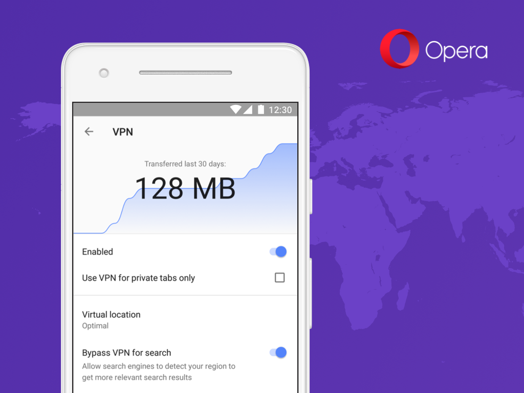 اوبرا تطلق خدمة VPN مجانية في نسخة البيتا من متصفحها على متجر جوجل بلاي