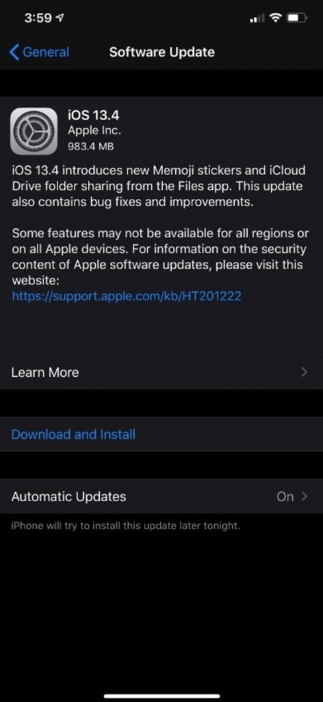 ابل تطلق تحديث iOS 13.4 و iPadOS 13.4 3