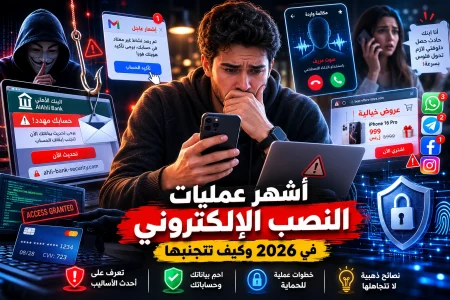 أشهر عمليات النصب الإلكتروني في 2026 وكيف تتجنبها