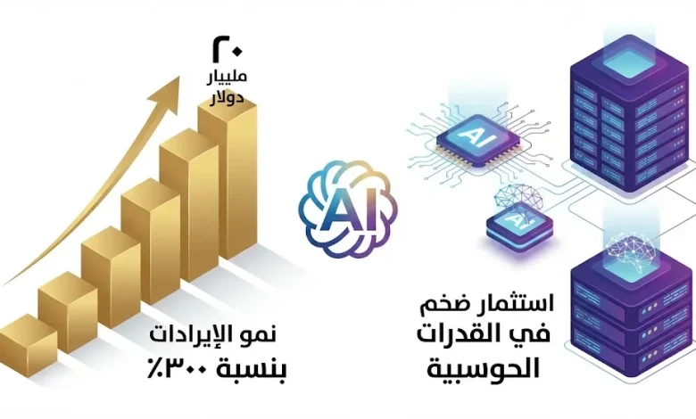 إيرادات شركة OpenAI تقفز الى 20 مليار دولار