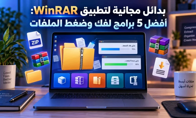 بدائل مجانية لتطبيق WinRAR: أفضل 5 برامج لفك وضغط الملفات