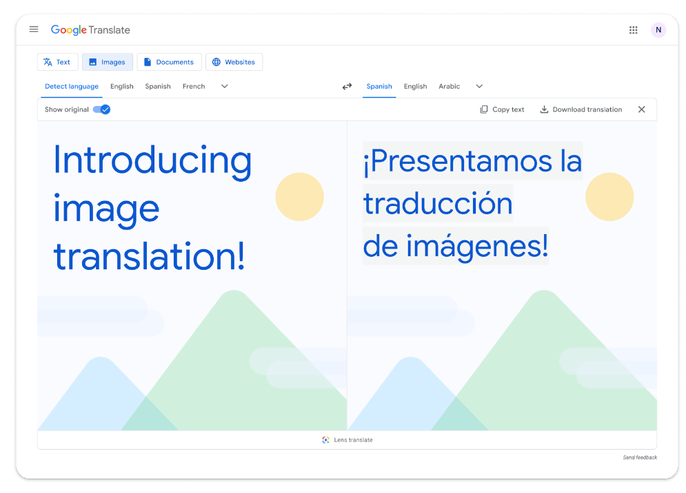 Google Translate على الويب يمكنه الان ترجمة الصور 1