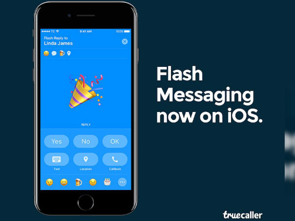 تطبيق ترو كولر يضيف ميزة Flash Messaging للايفون 1