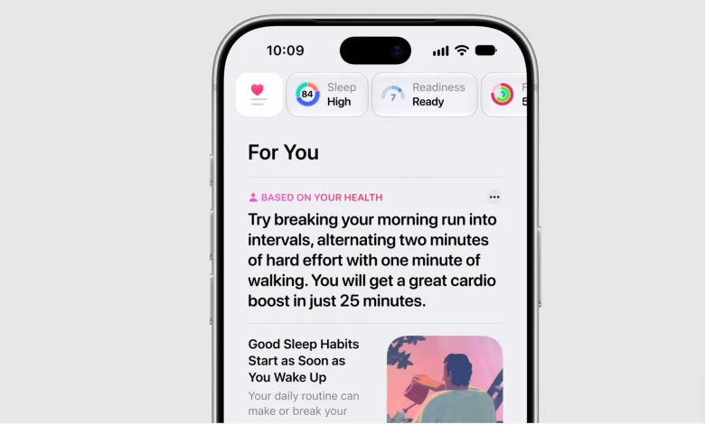 تطبيق Apple Health يحسب عمرك الصحي ويمنحك درجة استعداد يومية
