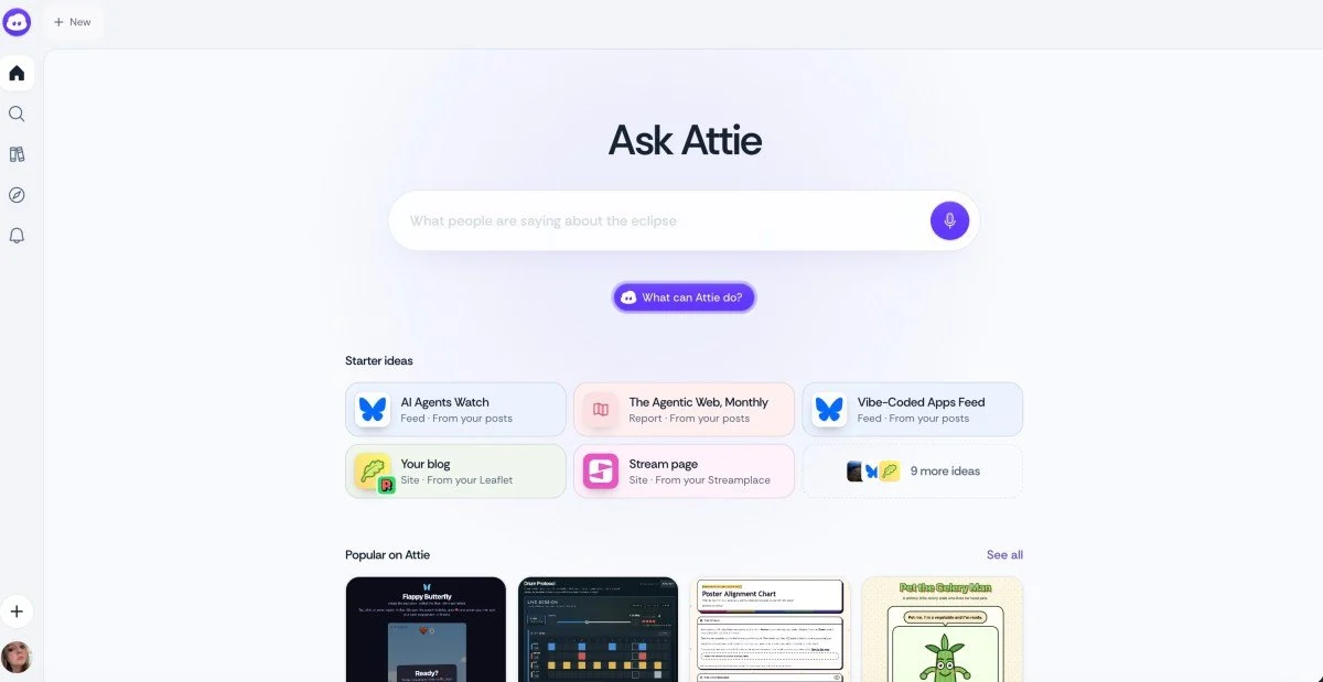 تطبيق Attie من Bluesky يتيح إنشاء مواقع وألعاب بالذكاء الاصطناعي