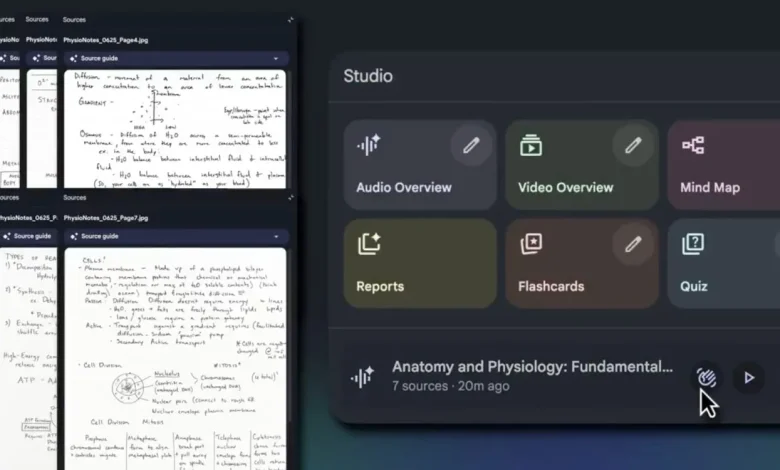 تطبيق NotebookLM يتيح استخدام الكاميرا كمصدر صور