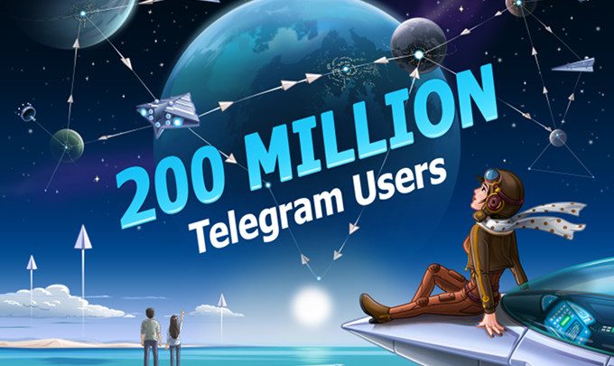 تطبيق تليجرام يمتلك الأن 200 مليون مستخدم بشكل شهري