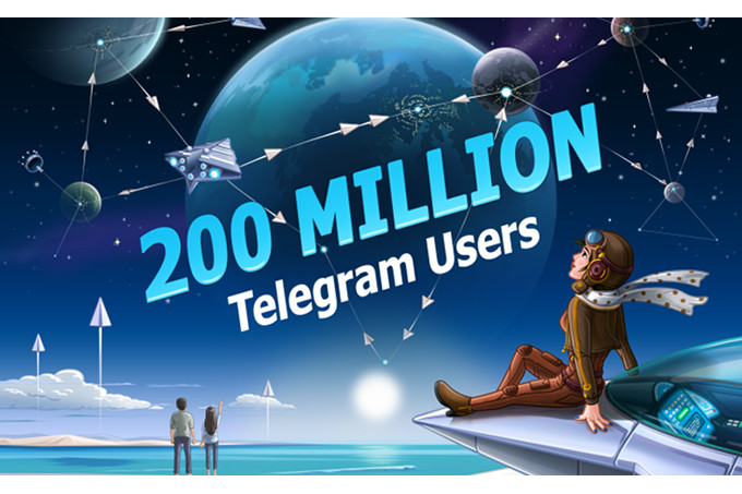 تطبيق تليجرام يمتلك الأن 200 مليون مستخدم بشكل شهري