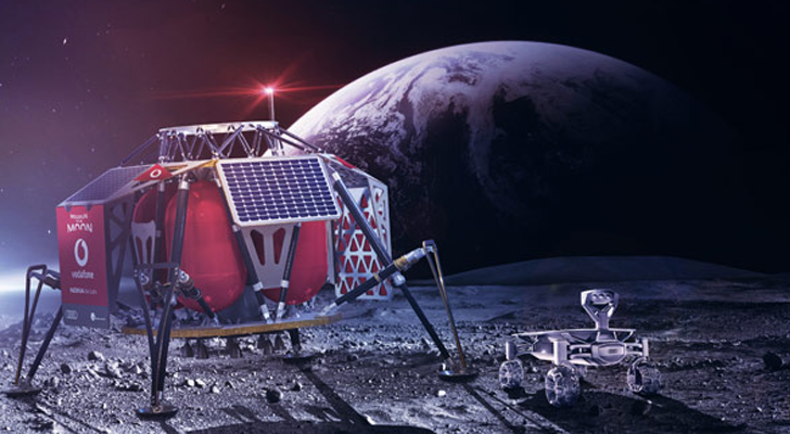 تقارير : فودافون ونوكيا يطوران شبكة 4G على سطح القمر العام القادم