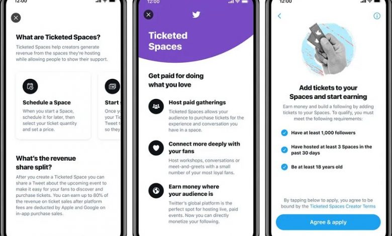 تويتر تحدد 3 شروط لبيع تذاكر الغرف الصوتية Space