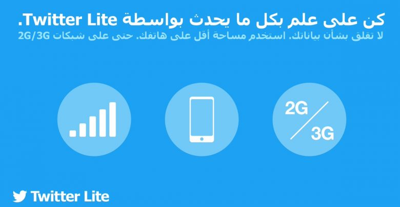 تويتر لايت متاح الأن في 7 دول عربيه