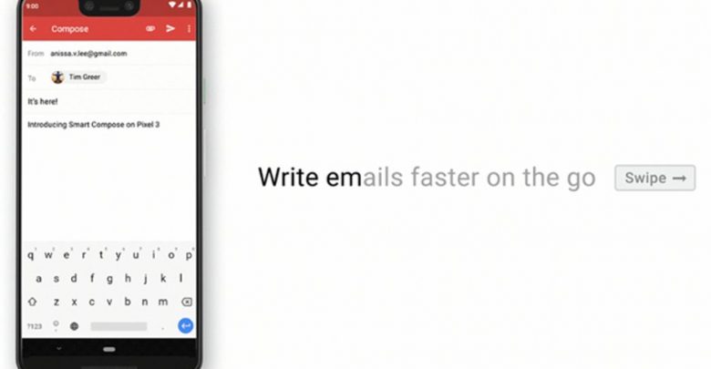 جوجل ترسل تقنية Smart Compose في بريد جيميل الى هاتف بيكسل 3