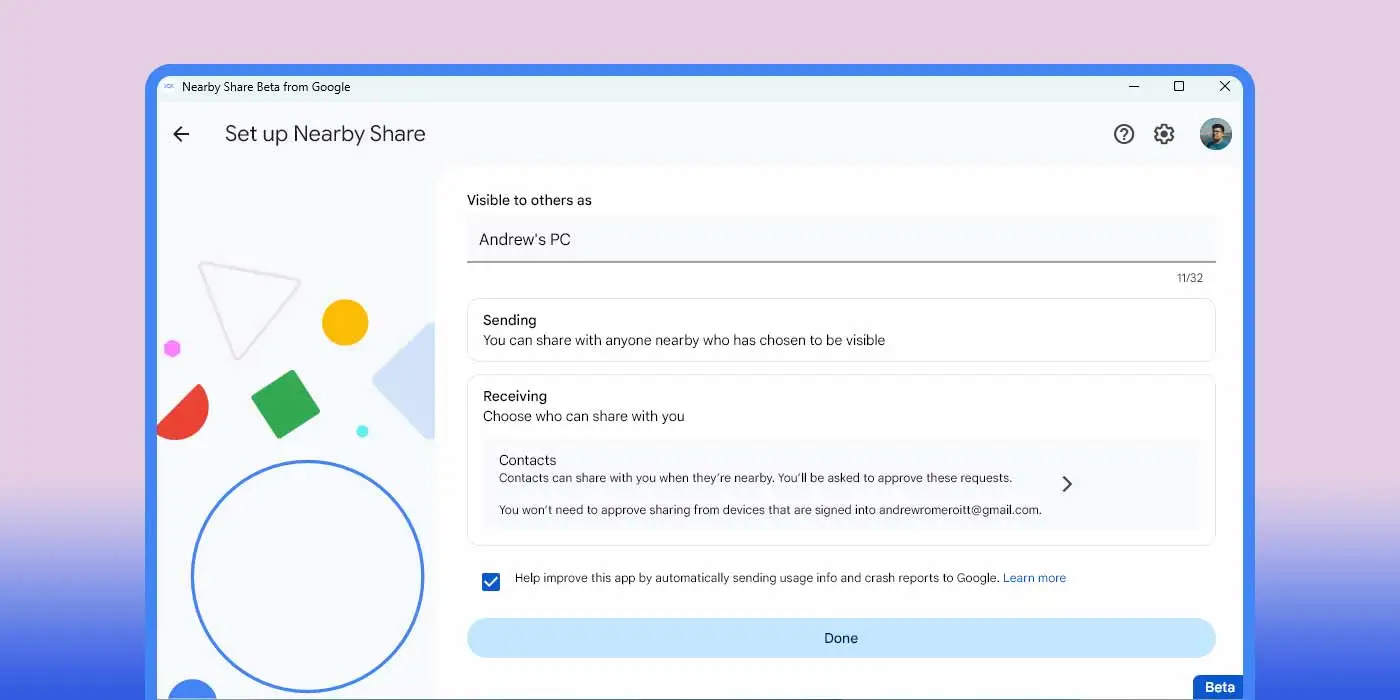 Nearby Share - كيف تربط هاتفك الاندرويد بجهازك PC الويندوز 1