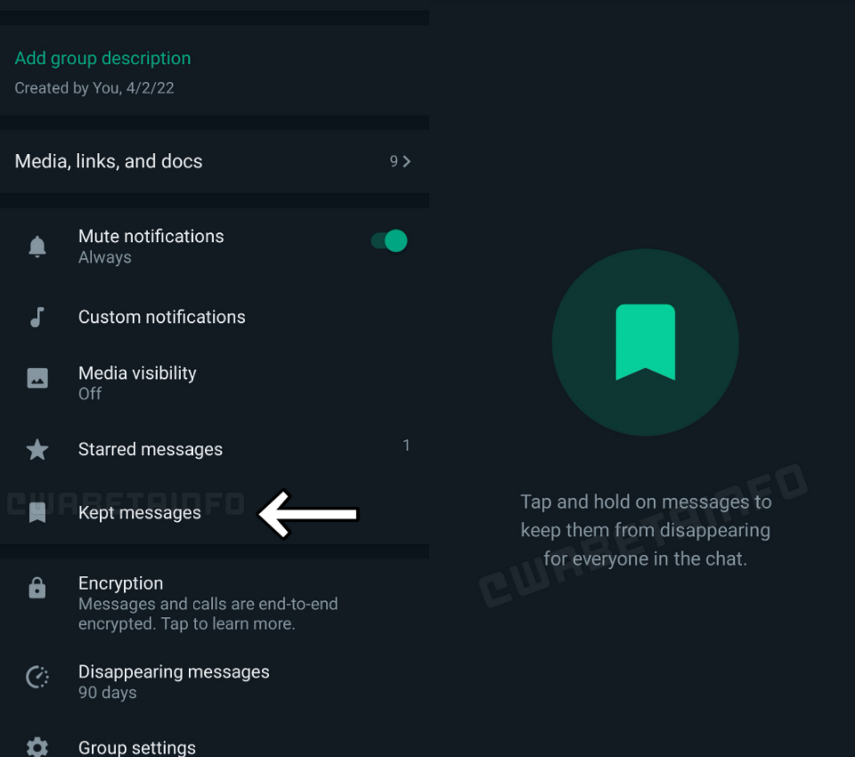 WhatsApp يضيف طريقة جديدة لحفظ رسائلك المختفية 1