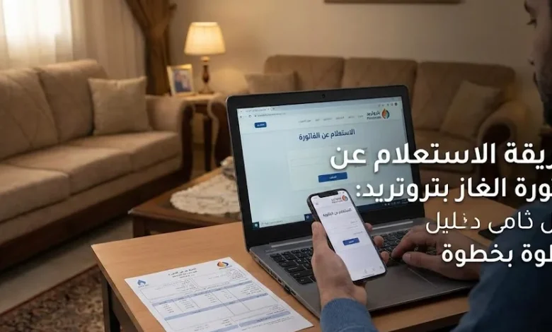 طريقة الاستعلام عن فاتورة الغاز بتروتريد الكترونياً