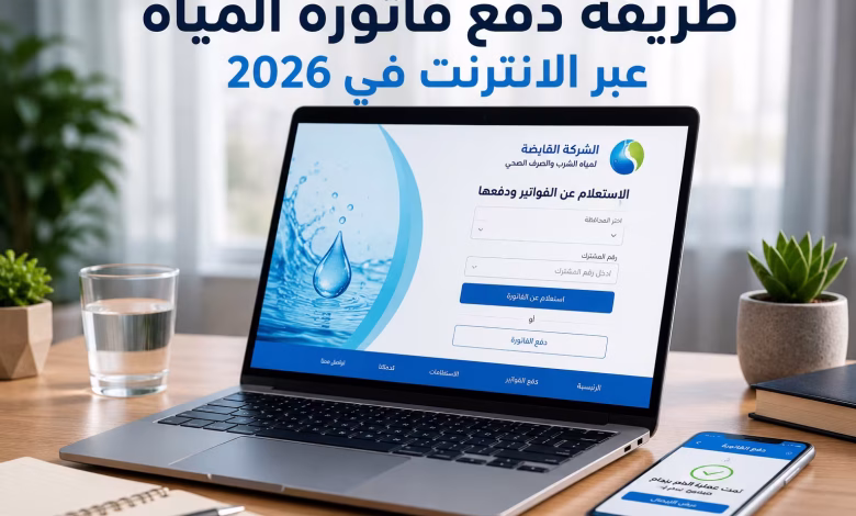 طريقة دفع فاتورة المياة عبر الانترنت في 2026