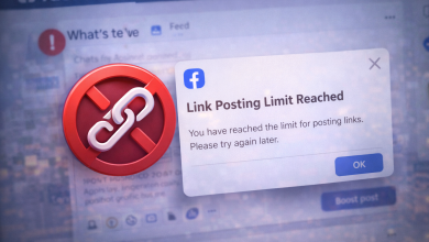 فيسبوك تختبر حد نشر الروابط في الصفحات والحسابات الشخصية