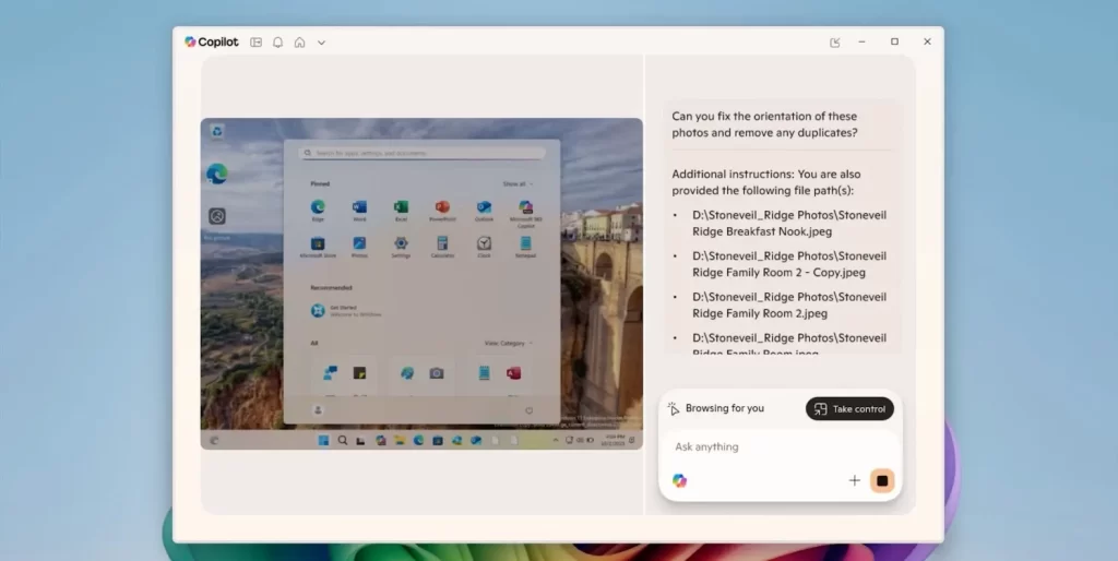 كوبايلوت على ويندوز يستطيع الآن العمل على ملفاتك المحلية في الخلفية
