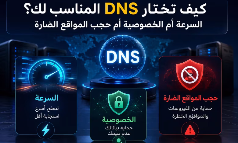 كيف تختار DNS المناسب لك؟ السرعة أم الخصوصية أم حجب المواقع الضارة