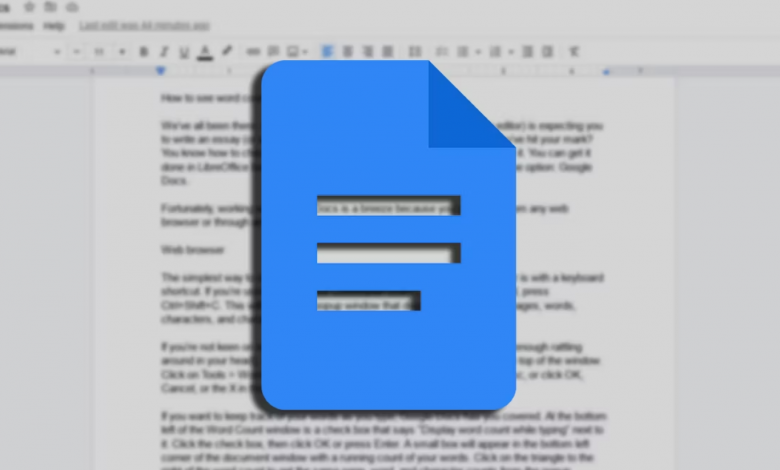 Google Doc - كيف ترى عدد الكلمات في أي ملف 1