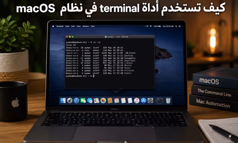 كيف تستخدم أداة terminal في نظام macos