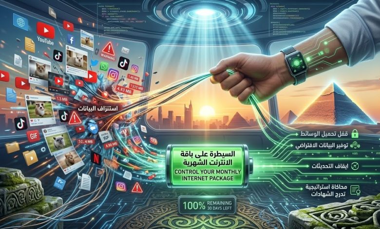 كيف تسيطر على باقة الانترنت الشهرية ولا تضطر لتجديدها أكثر من مرة