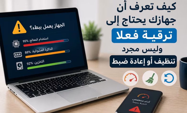 كيف تعرف أن جهازك يحتاج إلى ترقية فعلًا وليس مجرد تنظيف أو إعادة ضبط؟