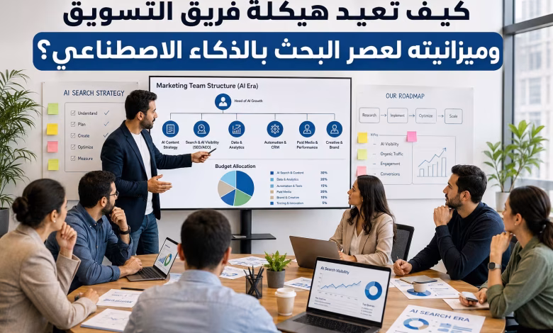 كيف تعيد هيكلة فريق التسويق وميزانيته لعصر البحث بالذكاء الاصطناعي؟