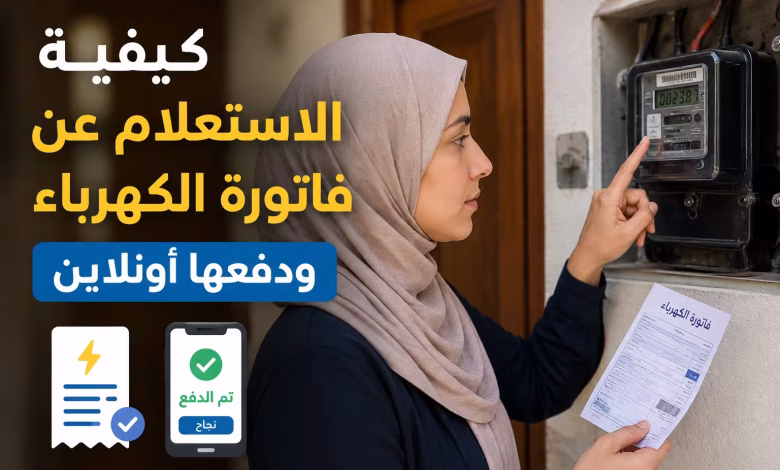 كيفية الاستعلام عن فاتورة الكهرباء ودفعها أونلاين في 2026