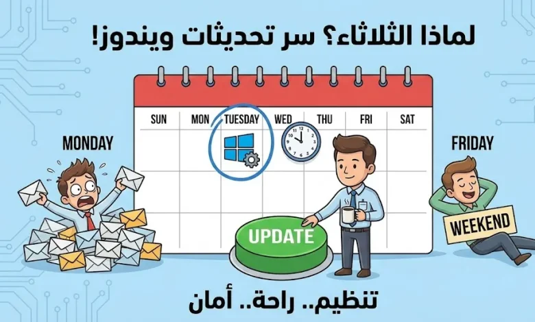 لماذا الثلاثاء؟ سر تحديثات ويندوز