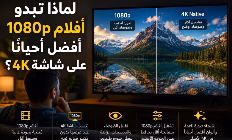لماذا تبدو أفلام 1080p أفضل أحيانًا على شاشة 4K؟